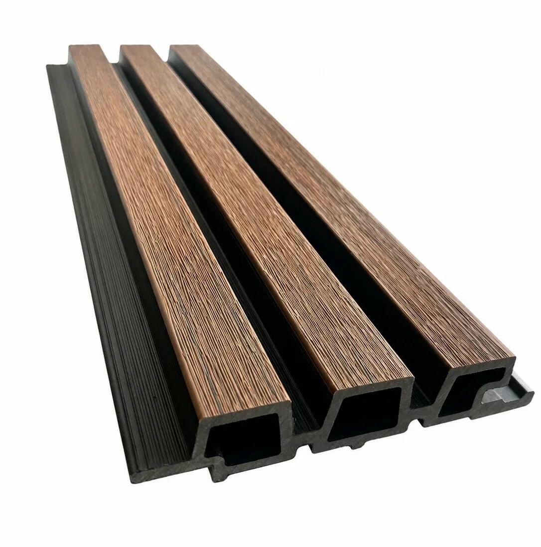 Фасадная панель брусковая двухцветная (33*165/138*3600 мм) 3D, CO-EXTRUSION, PG, коллекция NUSADUA, ДПК, толщина ПВХ - 0,7 мм, цвет:Sand