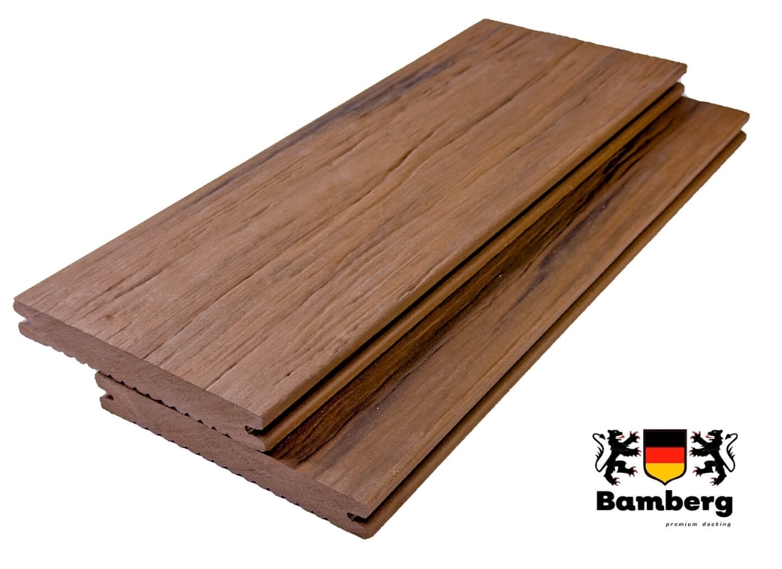 Террасная доска ДПК Bamberg Solid Fossiled, African Bubinga (Африканская бубинга) 3000х146х20 мм Террасная доска ДПК Bamberg Solid Fossiled, African Bubinga (Африканская бубинга) 3000х146х20 мм