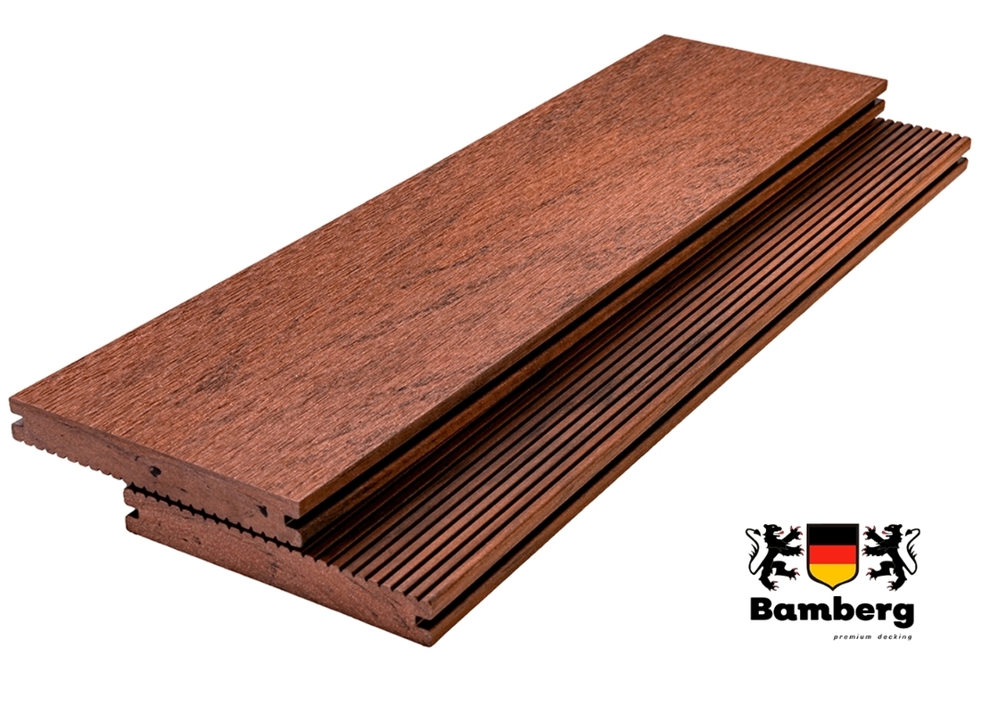Террасная доска ДПК Bamberg Solid African Bubinga (Африканская бубинга) 3000х130х19 мм Террасная доска ДПК Bamberg Solid African Bubinga (Африканская бубинга) 3000х130х19 мм