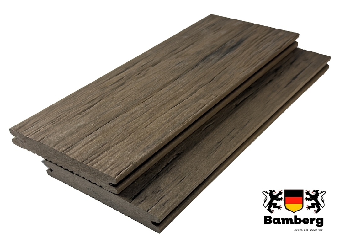 Террасная доска ДПК Bamberg Solid Fossiled, African Bubinga (Африканская бубинга) 3000х146х20 мм Террасная доска ДПК Bamberg Solid Fossiled, African Bubinga (Африканская бубинга) 3000х146х20 мм