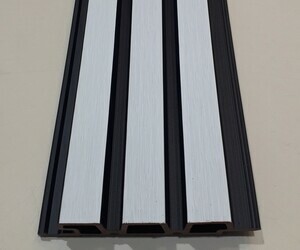 Фасадная панель брусковая двухцветная (33*165/138*3600 мм) 3D, CO-EXTRUSION, PG, коллекция NUSADUA, ДПК, толщина ПВХ - 0,7 мм, цвет:White.
