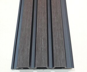 Фасадная панель брусковая двухцветная (33*165/138*3600 мм) 3D, CO-EXTRUSION, PG, коллекция NUSADUA, ДПК, толщина ПВХ - 0,7 мм, цвет:Chocolate